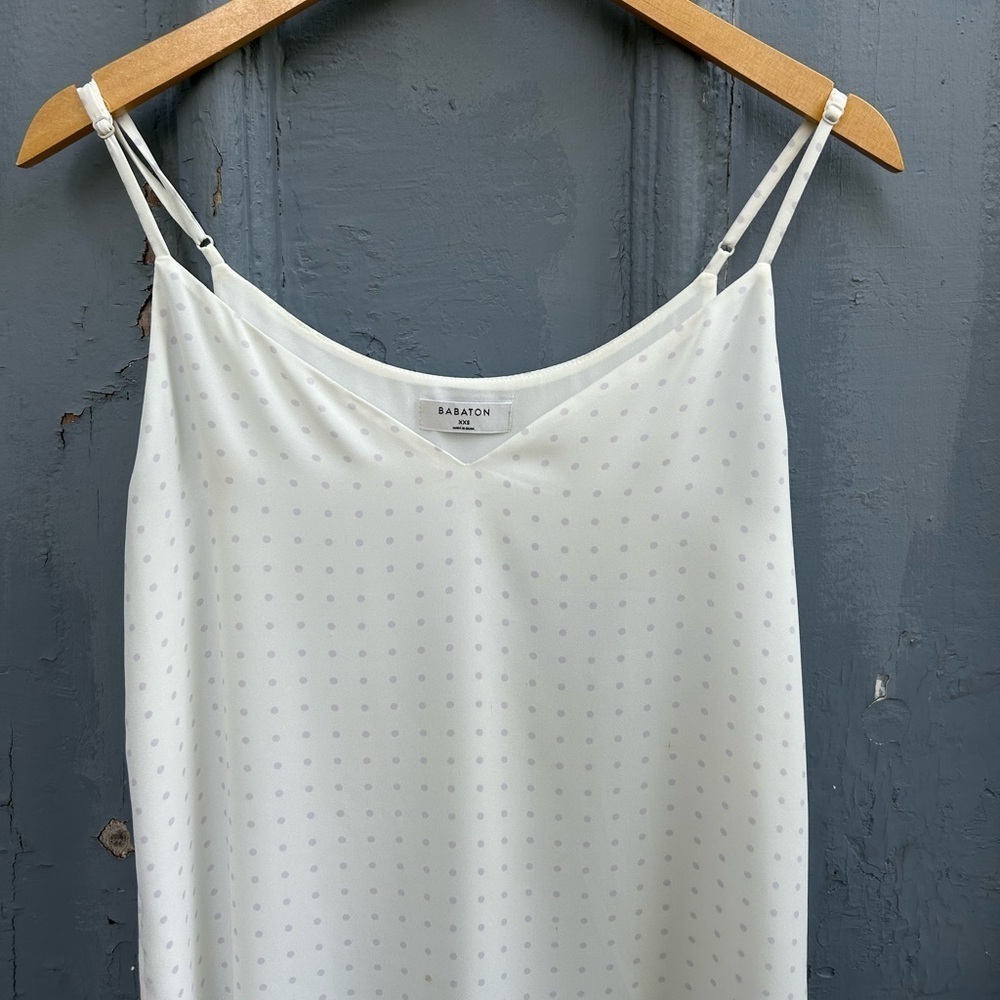 Aritzia Babaton Purple polka Dot Everly Cami, size XXS - Picture 4 of 10